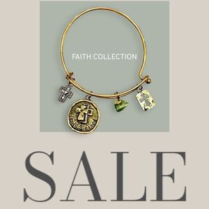 Faith Collection "Truly Blessed" Bangle Bracelet Natural Stone &‎ Copper Accents